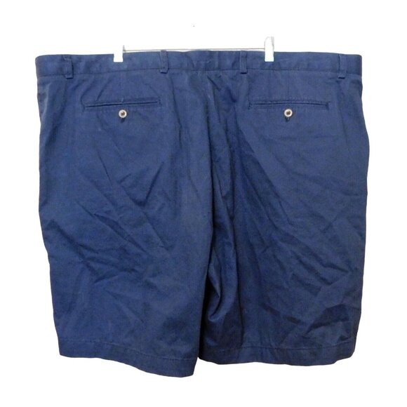 Casuals Shorts by Roundtree & Yorke 52 Actual W51 Dark Blue Pleated Front Cotton - Picture 4 of 6